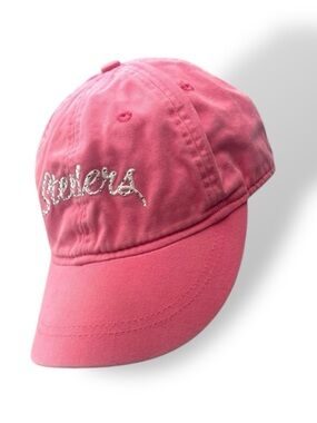 Pittsburgh Steelers NFL Embellished Pink Womans Adjustable Baseball Hat Cap
